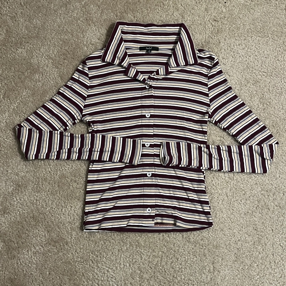 Papaya button down collared shirt (Size S)